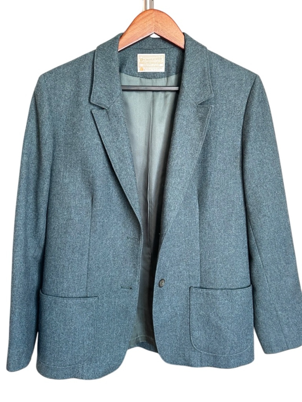 Pendleton Teal Wool Jacket with Gold Label